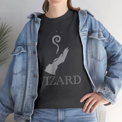 Wizard | Unisex Class T-shirt | Dungeons and Dragons Style | Pathfinder Style | Fantastic Gift | Metal D20 Shirt | Dragon Dice Shirt - Image 69