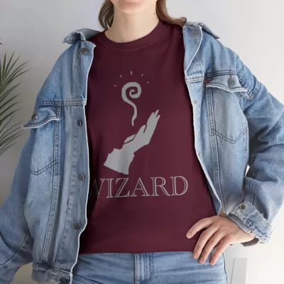 Wizard | Unisex Class T-shirt | Dungeons and Dragons Style | Pathfinder Style | Fantastic Gift | Metal D20 Shirt | Dragon Dice Shirt - Image 45