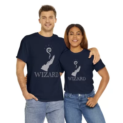 Wizard | Unisex Class T-shirt | Dungeons and Dragons Style | Pathfinder Style | Fantastic Gift | Metal D20 Shirt | Dragon Dice Shirt - Image 94