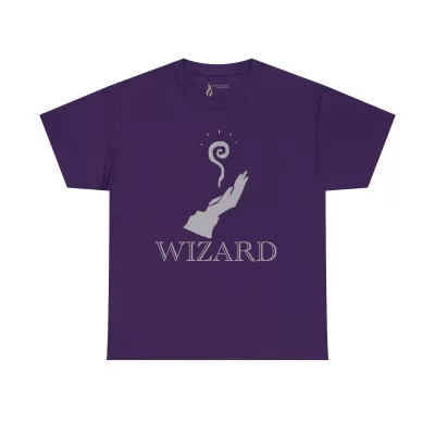 Wizard | Unisex Class T-shirt | Dungeons and Dragons Style | Pathfinder Style | Fantastic Gift | Metal D20 Shirt | Dragon Dice Shirt - Image 2