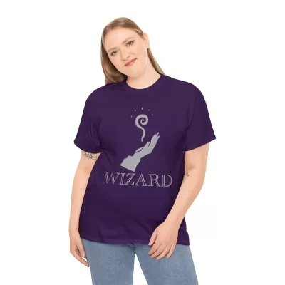 Wizard | Unisex Class T-shirt | Dungeons and Dragons Style | Pathfinder Style | Fantastic Gift | Metal D20 Shirt | Dragon Dice Shirt - Image 5