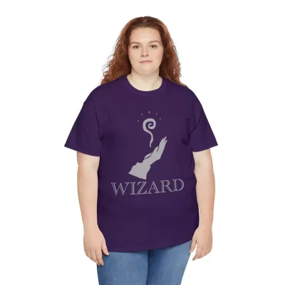 Wizard | Unisex Class T-shirt | Dungeons and Dragons Style | Pathfinder Style | Fantastic Gift | Metal D20 Shirt | Dragon Dice Shirt - Image 7