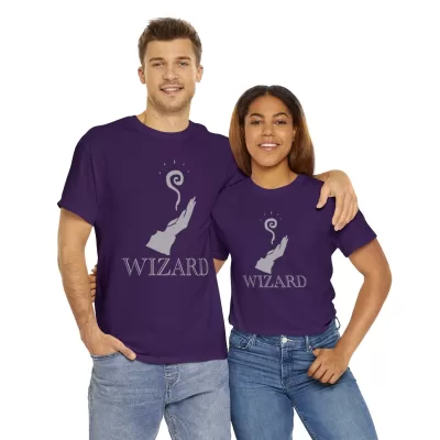 Wizard | Unisex Class T-shirt | Dungeons and Dragons Style | Pathfinder Style | Fantastic Gift | Metal D20 Shirt | Dragon Dice Shirt - Image 10