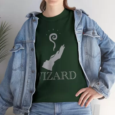 Wizard | Unisex Class T-shirt | Dungeons and Dragons Style | Pathfinder Style | Fantastic Gift | Metal D20 Shirt | Dragon Dice Shirt - Image 57